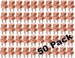 Lot of 50 Copper Split Bolt Connectors 4 Gauge 8 Gauge Solid UL Listed SB-4U