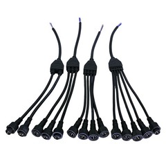IP67 Outdoor Waterproof Male Female Cable Plug Parallel Connector Cable Splitter