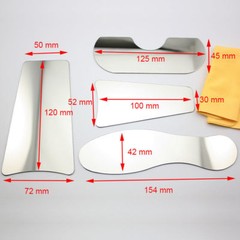 4 Pcs/Kit Dental Intraoral Orthodontic Photography Mirror Reflector Clinic SS