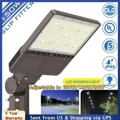 150W/120W/90W LED Parking Lot Light Dusk To Dawn Commercial Shoebox Street Lamp