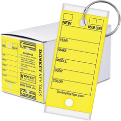 Donkey Key Tags, Laminated Self-protecting (250 Tags Per Box With Meta