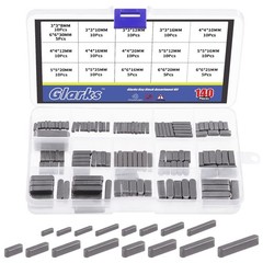 Glarks 140Pcs 16 Sizes Key Stock Keystock Assortment Kit, 8mm 10mm 12mm 16mm …