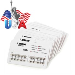 AZDENT Dental Orthodontic Brackets Braces Metal Mini Roth.022 Hooks 345
