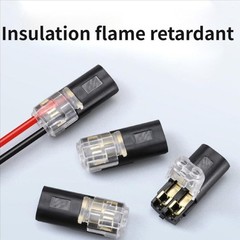 50PCS Double Wire Plug in Connector with Locking Buckle, Locking Easy to Use