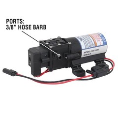 Everflo EF1000 12V Diaphragm Sprayer Pump – 1.0GPM, 40 PSI Max, 3/8″ HB Ports