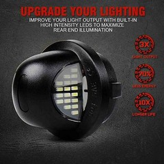 Two 6000K ultra bright license plate lights, suitable for Ford vehicles USA