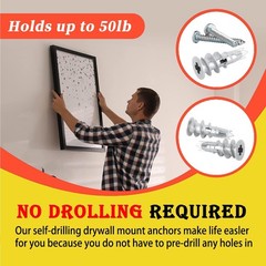 100PCS Zinc Self-Drilling Drywall Anchors, 50 Heavy Duty Hollow Metal Wall An…