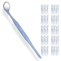 50 Pieces Dental Autoclavable Disposable Mouth Mirror Blue -ORAL32