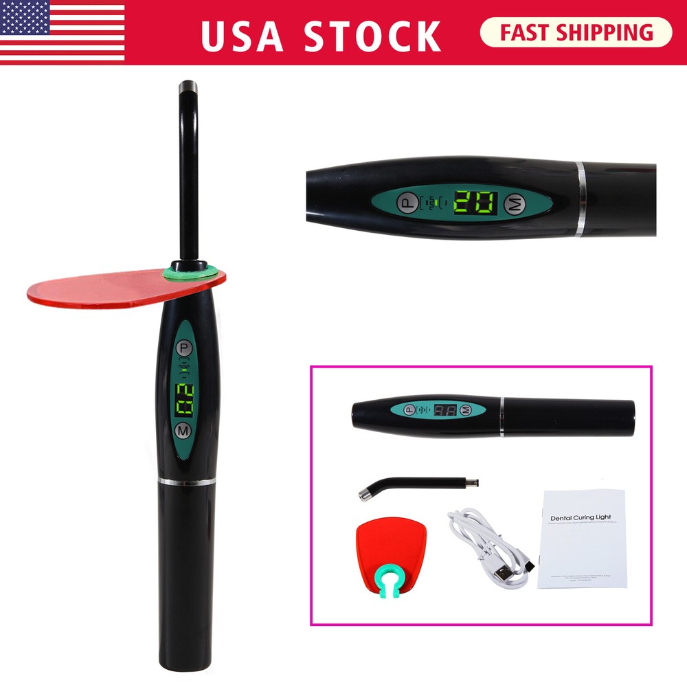 Dental LED Curing Light Lamp Wireless Cordless Resin Cure Lamp 5W 2000MW NEW