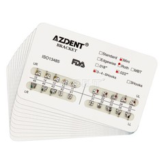 20X Dental Orthodontic Brackets Brace Metal Mini/Standard MBT/Roth 022 Hooks 345