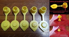 5 Yellow VENT CAPS Gas Can Vents Heavy Duty FIX YOUR CAN – EASY INSTALL 5 GALLON