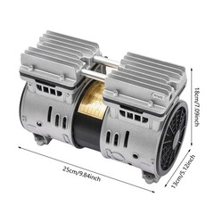 370W 110V Oilless Vacuum Pump Industrial Oil-Free Piston Vacuum Pump with Filter