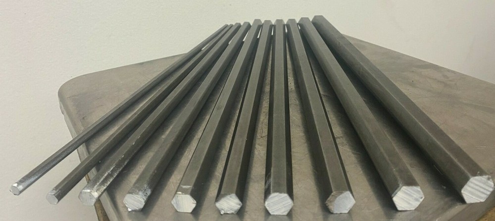 12L14 Steel Hex Bar Stock Assortment – 10 Pcs – CNC Lathe Machining Rods