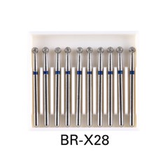 AZDENT Dental Diamond Burs Round Ball FG 1.6mm for High Speed Handpiece
