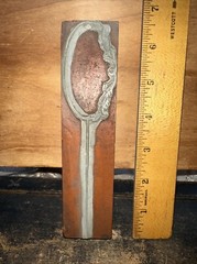 Printing Block ( Antique Hand Mirror?? ) Unknown Image Type Cut Block