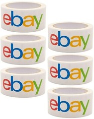 6 Rolls Ebay Color Shipping and Packing Tape 2″ 75 Yard 2.7mil Thick