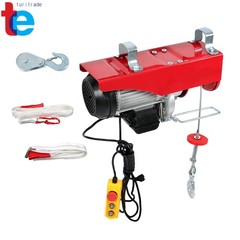 Crane Winch Mini Electric Hoist 2200lbs 14ft Wired Remote Control 1600W 110V