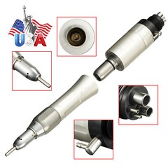 NSK Style Dental Slow Low Speed Straight Nosecone Air Motor Handpiece 4-Hole Kit