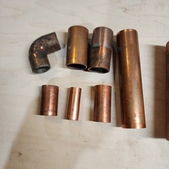 LOT OF 13 MICS COPPER PIECES 2.8 POUNDS
