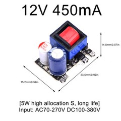 AC-DC Step Down (Buck) Voltage Regulator DC5/12V Disconnector Power Module New