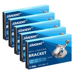 SANDENT Dental Metal Self-Ligating Brackets Braces Mini Roth.022 Hooks 345