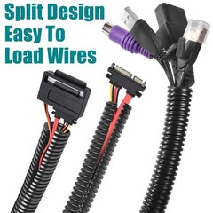 25Ft 1/2″ Marine Grade Conduit Car Home Tubing Split Wire Loom Black Sleeve tube