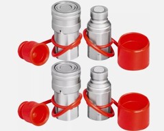 2 Sets Hydraulic Quick Connect Couplers 1/2″ SAE Flat Face For Skid Steer Bobcat