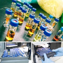 New 2ml Autosampler Vials HPLC Vial 9-425 Amber Vial with Blue Screw Caps US