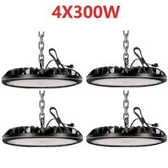 4 Pack 300W Led UFO High Bay Light Industrial Commercial Factory Warehouse Light