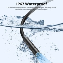 1080P HD Industrial Endoscope Borescope LCD 4.3inch 8mm Inspection Snake Camera