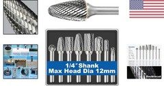 Professional-Grade 8-Piece Carbide Burr Set – Perfect for Carving and Deburring