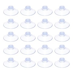 20Pcs 30mm/1.2 Inch PVC Suction Cups Sucker Pads Without Hooks Clear