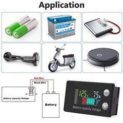 Battery Monitor Meter With LCD Display 12v 24v 36v 48v 60v 72v For Marine Boat