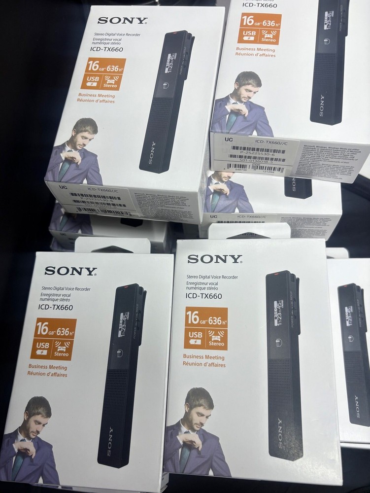 Sony ICDSony ICD-TX660 16GB Ultra-Slim Digital Voice Recorder – USB-C NE W