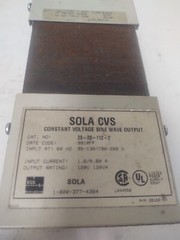 🔥 Sola 23-22-112-2 Constant Voltage Sine Transformer CVS 120 VA