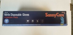 100qty Nitrile Gloves Size Medium Blue Color w/ FREE Shipping!