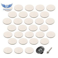 30 Pcs 2 Inch Wool Disc Polishing Buffing Pads Wheels Pad Holder with 1/4″ Shank