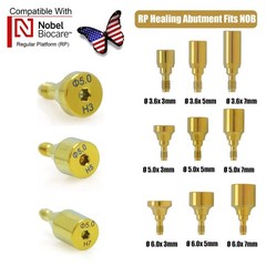 US 5P/k Dental Healing Abutment & Closure Cap Fit Nobel Straumann Hiossen Osstem