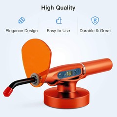 Dental Wireless 5W LED Resin Curing Light with Whitening Tip 1500mW/cm² US STOCK