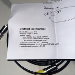 Keithley 4200-TRX-3 Low Noise Triax Cable, 3-Slot Connectors, 3 Meters/10ft