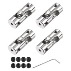 2mm to 3mm Rotatable Universal Joint Shaft Coupling L23 x D9 with Wrench 4Pcs
