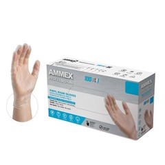 *1,000-Piece* Ammex Professional Vinyl Exam Medical Gloves Clear Large VPF66100