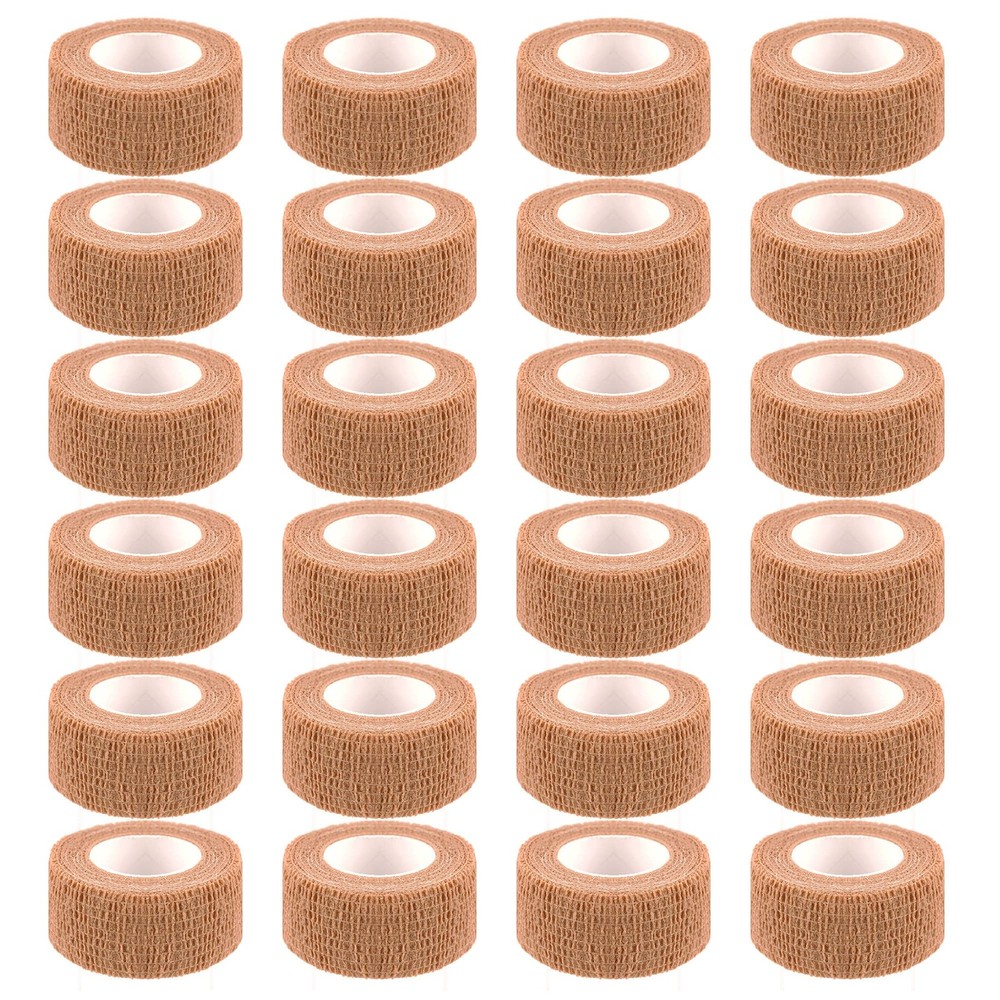 24 Pack Self Adherent Cohesive Wrap Bandages 1 Inches X 24 Count (Pack of 1)