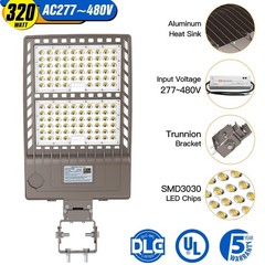 320W 48000LM Outdoor LED Shoebox Parking Lot Light Commercial Street Area Lights