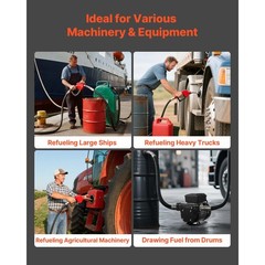 Uimoso 110V Electric Oil Transfer Pump for Diesel Fuel and Kerosene, 16 GPM Flow