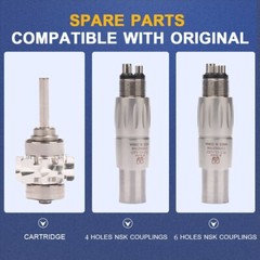 Dental Fiber Optic Handpiece Air Turbine Light Quattro Water Spray fit NSK X600L