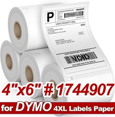 5-200 Rolls DYMO 4XL Direct Thermal 4″x6″ Shipping Labels 4×6 1744907 220/Roll