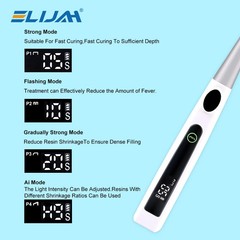 Dental Cordless LED Light Cure Lamp Metal Head 1S LED Curing Light 360° 4 Modes