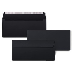 100 Pack #10 Black Business Envelopes 4.125×9.5 Inch Windowless 120GSM Paper