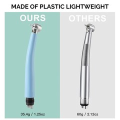 AZDENT Dental Plastic E-generator LED High Speed Handpiece 3 Spray 2/4 Hole Blue